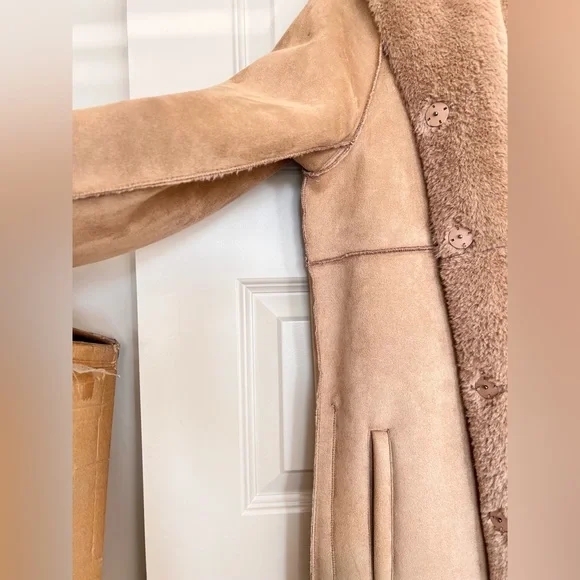 Zara double face velvet & fur Puffer coat /,small size - Picture 9 of 16